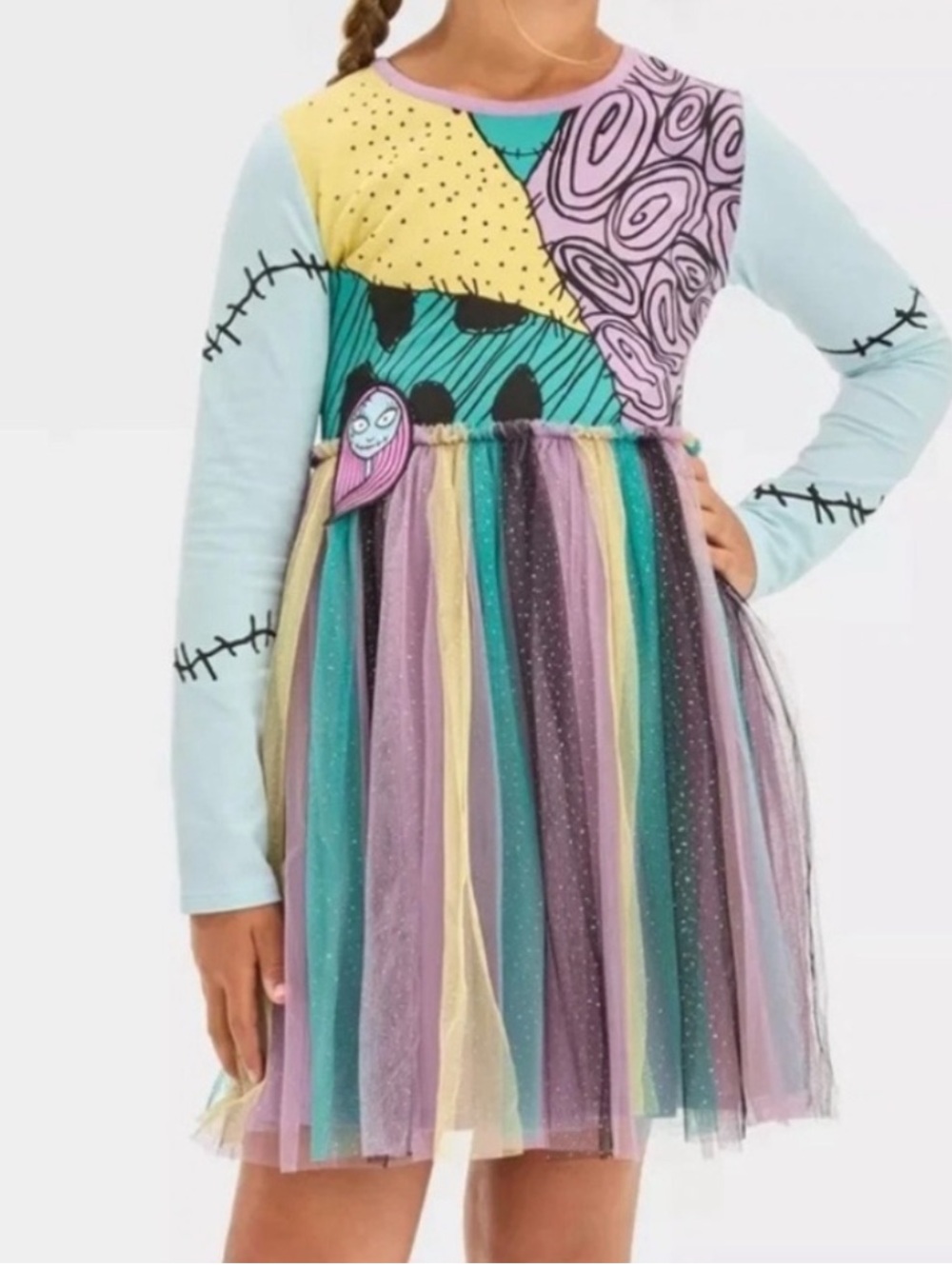 Disney’s The Nightmare Before Christmas Girl’s Sally Dress Cosplay S (6-7)